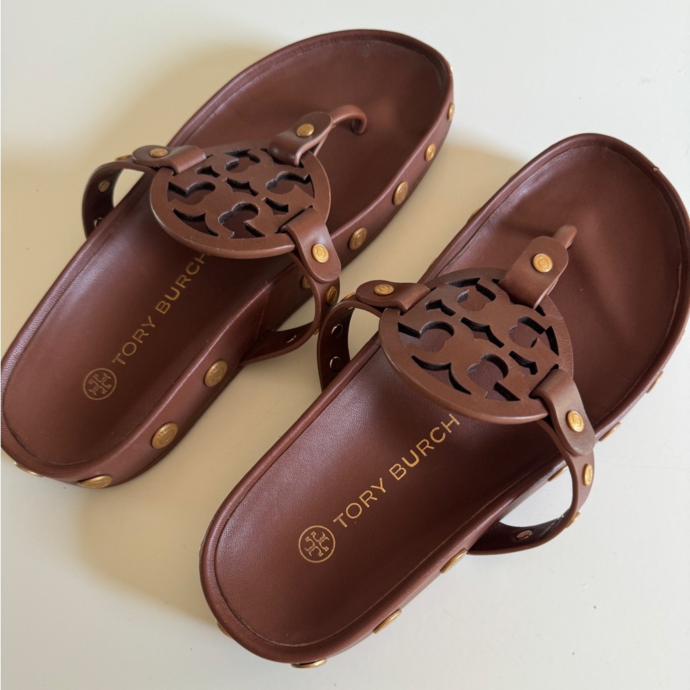 WORN ONCE Tory Burch Miller Cloud Coin sandals